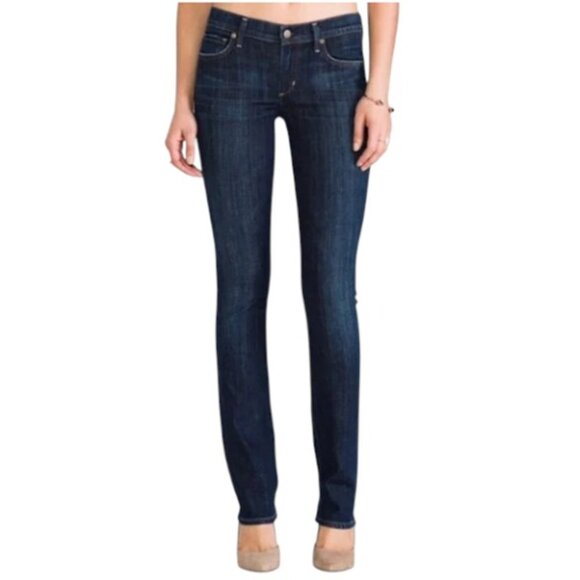 Citizens of Humanity Ava Dark-Wash Low Rise Classic Straight Leg Jeans Sz 29 - Picture 1 of 15